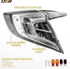 USR 16-21 FC1/FC2 Sedan Tail Light – Rear Tail Lamps 4Pc Set (Left + Right) Comp