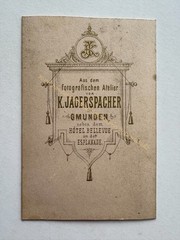 orig. CDV photo photograph old picture woman around 1877 Gmunden costume Upper Austria