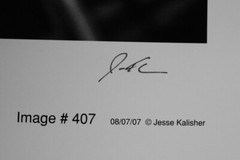 Jesse Kalisher art photograph, S.F Cable Car on street, signed, #407, unframed