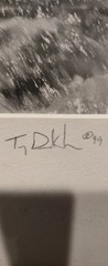 Framed Black and white Photograph of an Ocean Wave By Ty Dikhoff created in 1999