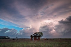 Storm Photography Print Tiny House Picture Oklahoma Photo Weather Decor