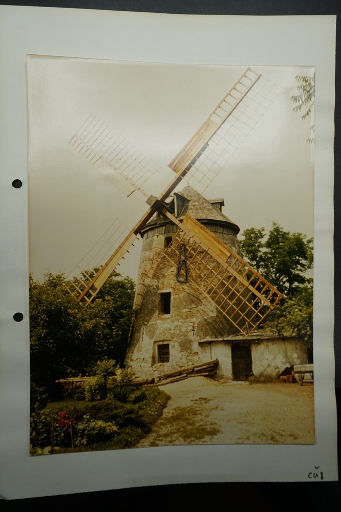 Photo View Windmill Mediterranean Southern Europe Building Color Vintage Muller House