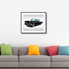 Classic Cars – 1956 Chevy Bel Air – Black – Print
