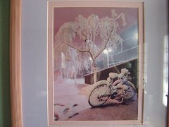 «ABANDON» PETE STEELE PHOTOGRAPH SNOW COVERED BICYCLE UNIVERSITY OF BOULDER CO.