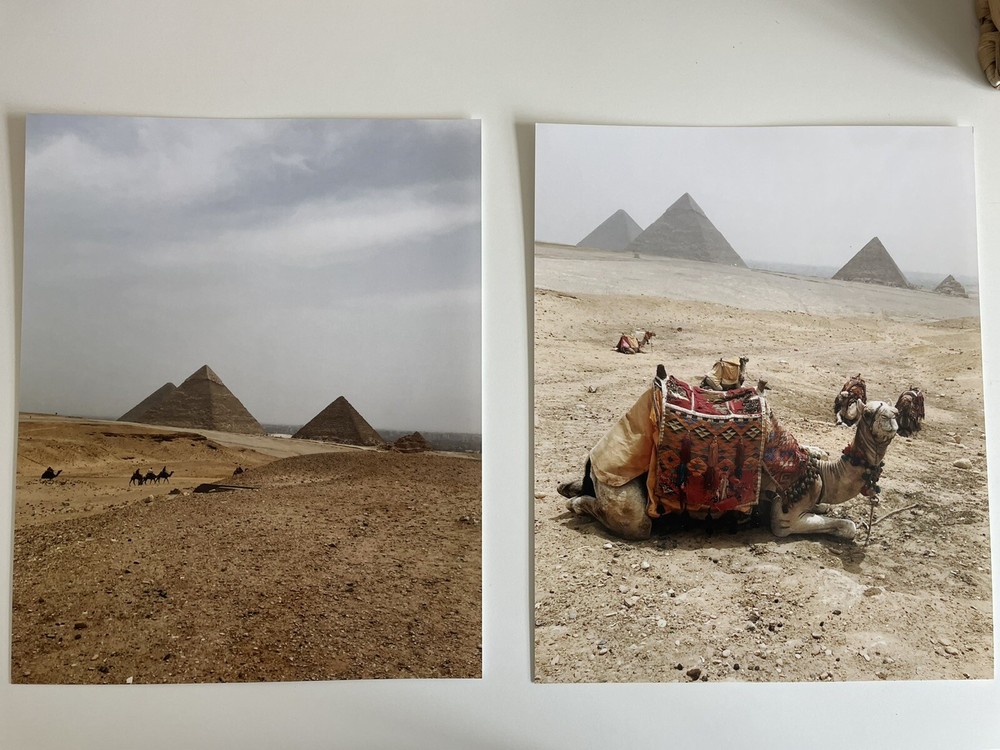 Set of 2 Egyptian Pyramid Travel Photos 8×10