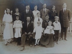 Vtg c.1910s Photograph Country Family Generations Sepia B&W