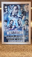 Indie wrestling XWA (N.England) 13×19 framed poster RVD, Fenix, AR Fox, Bischoff