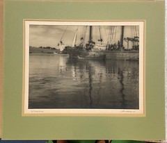 Original JOHN R HOGAN ‘In Lunenberg’ NOVA SCOTIA HARBOR Boats Pictorialist PHOTO