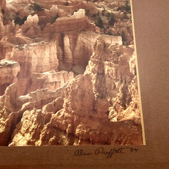 Bryce Canyon “Forest of Rocks Arial Photography 1984 Alan Proffitt 11×14 Framed