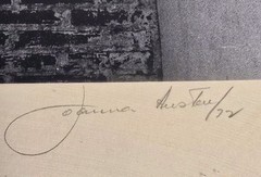 Vintage 1972 B&W Art Photography Signed Joanna Auster – Abstract Brick Wall
