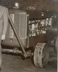 Vintage Midcentury Photograph- Men and Tractors- Framed c1950