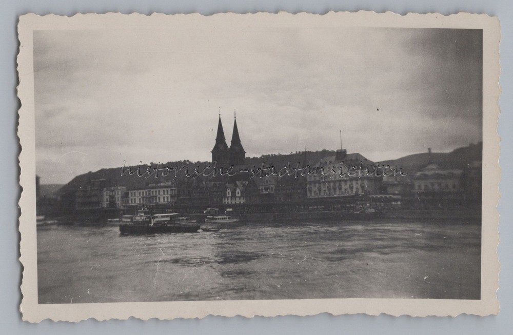 Boppard am Rhein 1934 – Ships City View – Old Photo 1930s