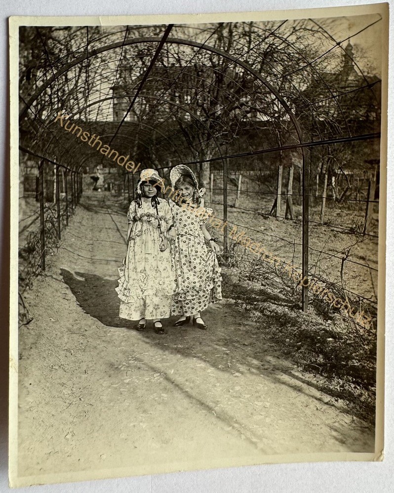 orig. Photo Postcard Photography Child Children Circa 1930 Girls Costume