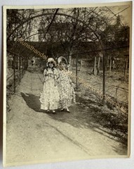 orig. Photo Postcard Photography Child Children Circa 1930 Girls Costume