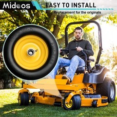 11×6.00-5 Flat Free Tire, 2 Pcs 11×6.00-5 Tires for Zero Turn Mower, 11×6-5 L…