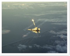 F-15C Eagle Fighter At Space Shuttle Endeavour Launch 8×10 Silver Halide Photo