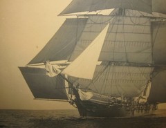 Antique CHARLES BOLLES ‘Benjamin F Packard’ SAILBOAT Sailing Gelatin PHOTOGRAPH