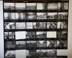Photo Print Large Contact Sheet 1980 Various Views Normandy 40X50cm