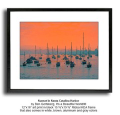 Sunset In Santa Catalina Harbor 12″ x 16″ Fine Art Print Photography