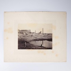 Francis Frith British Albumen Photograph Hypostyle Hall Salt Lake View Egypt