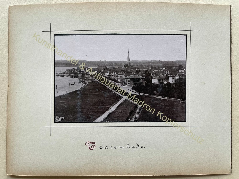 2x orig. Photo from 1880 Burgthor Lübeck & Travemünde 19.5 cm x 25.5 cm