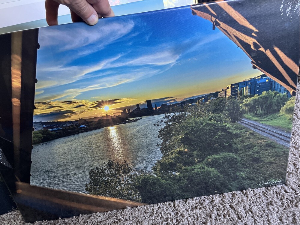 Pittsburgh PA Skyline At Sunset , Canvas Photo Print 16”x24”