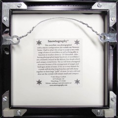 Snowtography- Vermont Snowflake Photography Prints- framed, matted, and signed