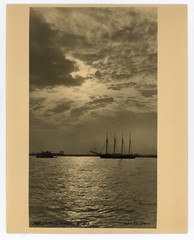 Signed Percy Loomis Sperr NY Harbor Vintage Fine Photo Boat on Water