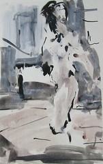 PHOTOGRAPH PHOTO PAINTED PRINT SIGNED MIXED MEDIUM STYLE B&W WASH