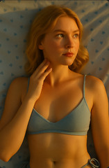 Dreamy Golden Hour Blonde – Phone Background Desktop AI Art Sample Product