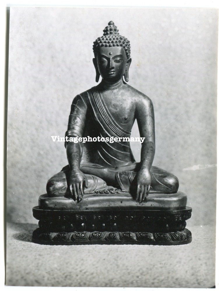 D2213 Foto 1930 Alte Asiatische Antiquität China Japan Buddha Figur Archäologie