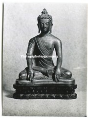 D2213 Foto 1930 Alte Asiatische Antiquität China Japan Buddha Figur Archäologie