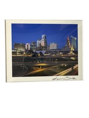 Kansas City Downtown Skyline At Night Matted Photo 8×10 Kevin Sink Photographer