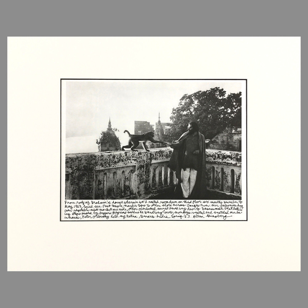 Allen Ginsberg, Benares, India, 1963 Photograph – Matted Print 16 x 20