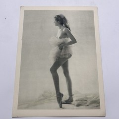 Vintage 20th Century White Black 20×30 Ballerina Art Nude Photography Print