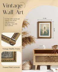 InSimSea 13×16 Gold Framed Christian Wall Art, Jesus Walking on Water Canvas …