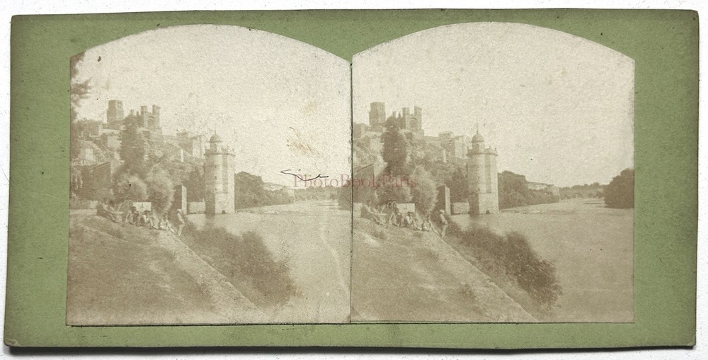 FRANCE Béziers Old Moulin Cordier Photo C1858 Stereo Vintage Album
