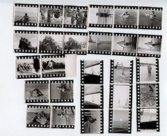 Family Holiday Beach Sailboat – 27 Negatives Photo 35mm 1952 + Contact Prints