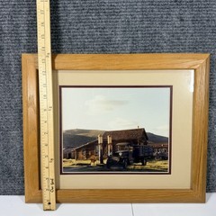 Pair Takao Wakida Framed Bodie CA Ghost Town Photographs Western Art 16×13