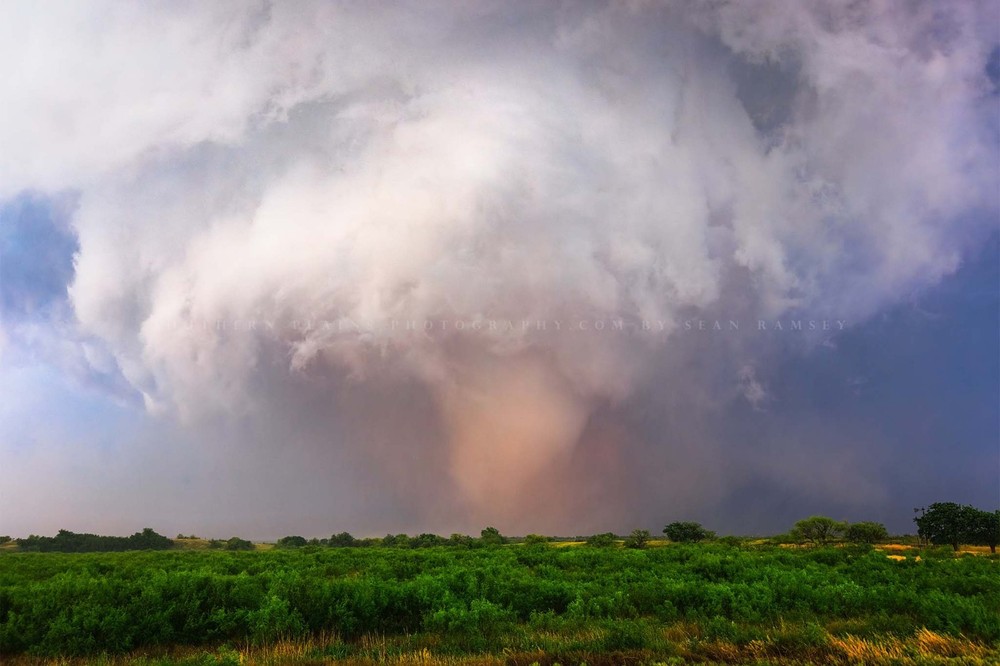 Tornado Photography Print: Oklahoma Red River Stormy Weather Wall Art