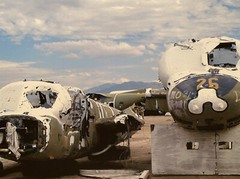 VINTAGE AIRCRAFT AIRPLANE SALVAGE SCRAPYARD SURREAL COLOR LANDSCAPE PHOTOGRAPH