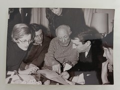 1972 Original Vintage Photo Pablo Picasso and Raymond Moretti