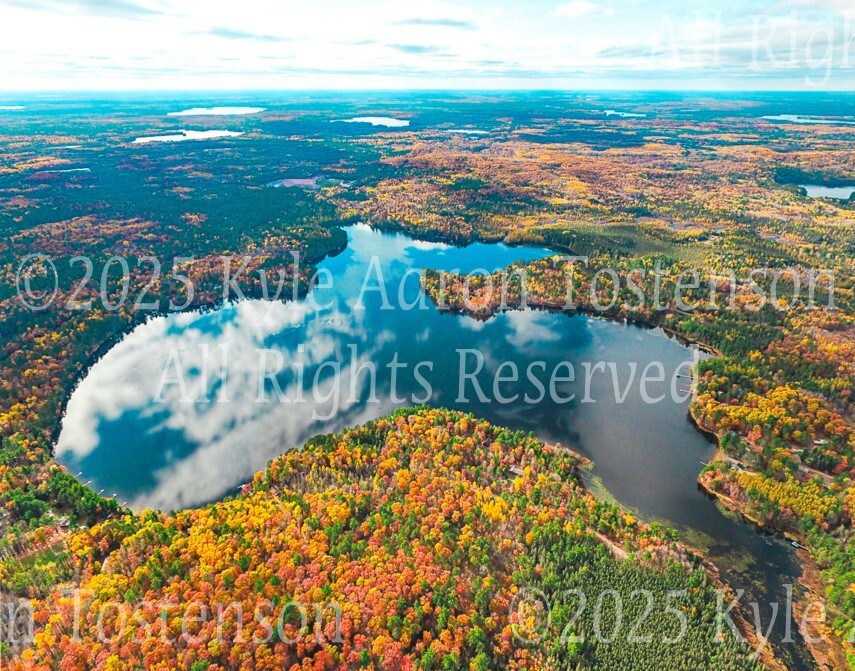 Pickerel Lake, CR-G, Eagle River, Wisc. (Vilas Co.) Aerial Photo. Frame Optional