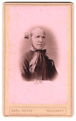 Photograph Karl Deiss, Waldshut, Bahnhof-Straße, middle-class woman with headscarf