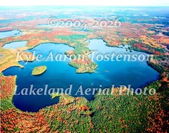 Star Lake in Vilas Co Plum Lk twp, Sayner, Wisc. Overhead Photo. Frame Optional.