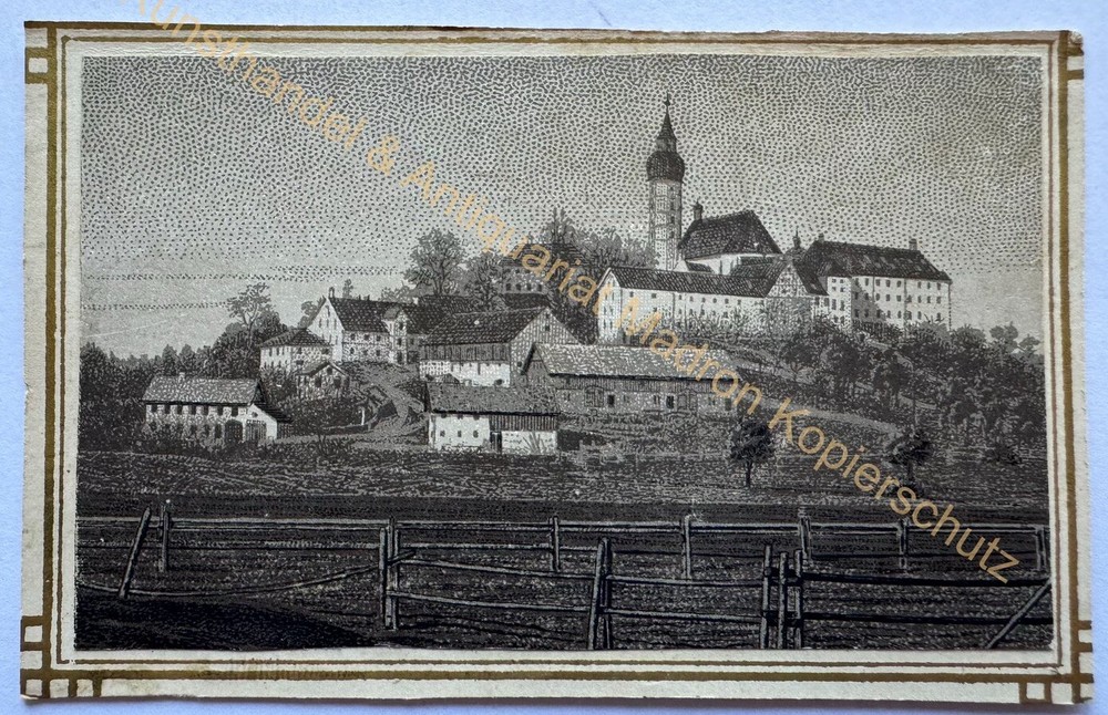 orig. CDV photo lithograph around 1860 Andechs Starnberg