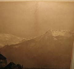 ANTIQUE ADOLPHE BRAUN *CHATEAU DE CHILLON LAKE GENEVA SWISS ALPS* ALBUMEN PHOTO