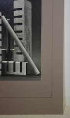 B&W Photograph- Unframed Matted Signed- Still-life Geometric Architectural Shape