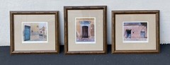 Vintage Trio of Framed Photographs, Signed and Dated RUSTIC DOORS