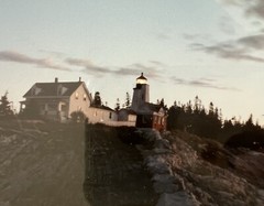 Vintage Signed Art Photograph Pemaquid Point Lighthouse Maine David Maynard 1987